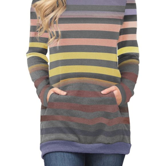 gray striped pullover - Picture 2 of 2